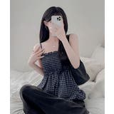 バックリボン チェックペプラムキャミトップス | VIVID LADY | 詳細画像9 