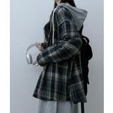 フード付きオーバーサイズチェックシャツ | VIVID LADY | 詳細画像16 