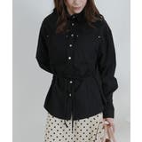 シルバーボタン ウエスト紐付き カラーシャツ | VIVID LADY | 詳細画像2