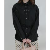 シルバーボタン ウエスト紐付き カラーシャツ | VIVID LADY | 詳細画像4