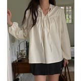 アイボリー | ギャザーボリュームスリーブブラウス | VIVID LADY