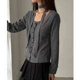 スエードタッチ スクエアネック 2WAYブラウス | VIVID LADY | 詳細画像2