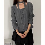 スエードタッチ スクエアネック 2WAYブラウス | VIVID LADY | 詳細画像8