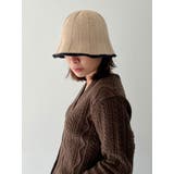 ライトベージュ | ツートンウールリブニットバケットハット 全5色 帽子 | VIVID LADY