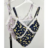 フラワー柄レースカップ付キャミソール ブラレット レイヤード | VIVID LADY | 詳細画像7 