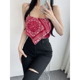 レッド | ペイズリー柄キャミニット 全3色 トップス | VIVID LADY