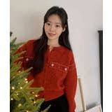 レトロフラワー刺繍 ラグランニットカーディガン | VIVID LADY | 詳細画像31 