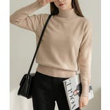 ベージュ | ベーシック タートルネックニット プルオーバー | VIVID LADY