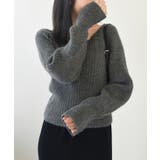 スクエアネック パフスリーブ リブニット | VIVID LADY | 詳細画像8