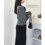 スクエアネック パフスリーブ リブニット | VIVID LADY | 詳細画像9