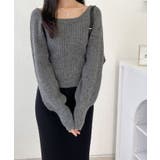 スクエアネック パフスリーブ リブニット | VIVID LADY | 詳細画像10