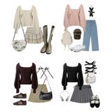 スクエアネック パフスリーブ リブニット | VIVID LADY | 詳細画像25