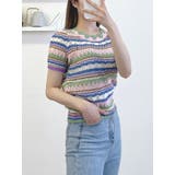 パンチング虹ニット半袖 メッシュ Y2K | VIVID LADY | 詳細画像6