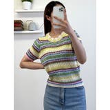 パンチング虹ニット半袖 メッシュ Y2K | VIVID LADY | 詳細画像11