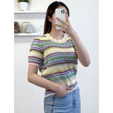 パンチング虹ニット半袖 メッシュ Y2K | VIVID LADY | 詳細画像13