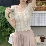 メッシュニット半袖 パンチング Y2K | VIVID LADY | 詳細画像1