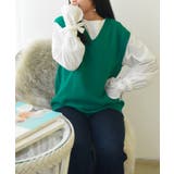 【レイヤードスタイルに欠かせないニットベスト】ニットベスト ニットセーター 袖な… | VIVID LADY | 詳細画像17 