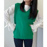 【レイヤードスタイルに欠かせないニットベスト】ニットベスト ニットセーター 袖な… | VIVID LADY | 詳細画像18 