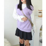 【レイヤードスタイルに欠かせないニットベスト】ニットベスト ニットセーター 袖な… | VIVID LADY | 詳細画像13 