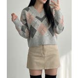 vネックニットセーター アーガイル柄 レディース | VIVID LADY | 詳細画像28 