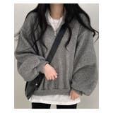 グレー | オーバーフィット長袖ニット レディース 長袖 | VIVID LADY