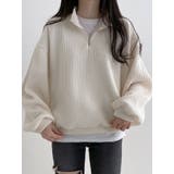 アイボリー | オーバーフィット長袖ニット レディース 長袖 | VIVID LADY