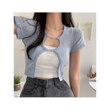 スリムフィットチェーンニットクロップド 半袖 全4色 | VIVID LADY | 詳細画像15 