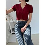 スリムフィットリブニットクロップド 半袖 全6色 | VIVID LADY | 詳細画像20