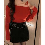 肩開きリボンニット レディース 秋 | VIVID LADY | 詳細画像16 