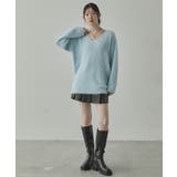 アンゴラタッチVネックニットプルオーバー | VIVID LADY | 詳細画像17 