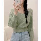 Vネック ショート丈ニット | VIVID LADY | 詳細画像18