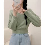 Vネック ショート丈ニット | VIVID LADY | 詳細画像19