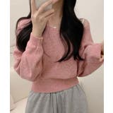 ピンク | Vネック ショート丈ニット | VIVID LADY