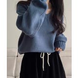 Vネック ルーズニットトップス | VIVID LADY | 詳細画像11