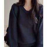 Vネック ルーズニットトップス | VIVID LADY | 詳細画像30