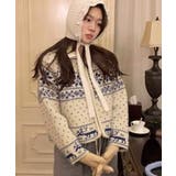 ノルディック柄 ジップアップニット | VIVID LADY | 詳細画像14 