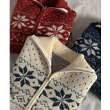 ノルディック柄 ジップアップニット | VIVID LADY | 詳細画像21 