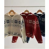 ノルディック柄 ジップアップニット | VIVID LADY | 詳細画像22 