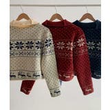 ノルディック柄 ジップアップニット | VIVID LADY | 詳細画像23 