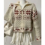 ノルディック柄 ジップアップニット | VIVID LADY | 詳細画像24 