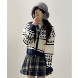 ノルディック柄 Wジップニットブルゾン | VIVID LADY | 詳細画像11