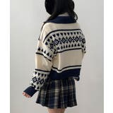 ノルディック柄 Wジップニットブルゾン | VIVID LADY | 詳細画像13