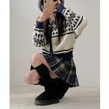 ノルディック柄 Wジップニットブルゾン | VIVID LADY | 詳細画像15