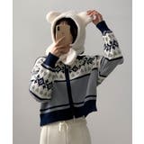 ノルディック柄 Wジップニットブルゾン | VIVID LADY | 詳細画像18