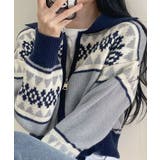 ノルディック柄 Wジップニットブルゾン | VIVID LADY | 詳細画像21
