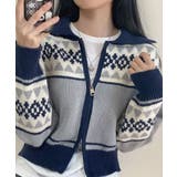 ノルディック柄 Wジップニットブルゾン | VIVID LADY | 詳細画像22