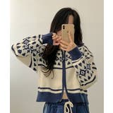 ノルディック柄 Wジップニットブルゾン | VIVID LADY | 詳細画像5