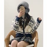 ノルディック柄 Wジップニットブルゾン | VIVID LADY | 詳細画像9