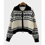 ノルディック柄 Wジップニットブルゾン | VIVID LADY | 詳細画像25