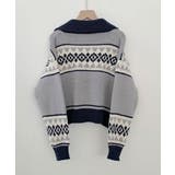 ノルディック柄 Wジップニットブルゾン | VIVID LADY | 詳細画像28